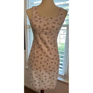 No Boundaries Bodycon Pinafore Dress White  Floral Jrs Size 3-5 NWT